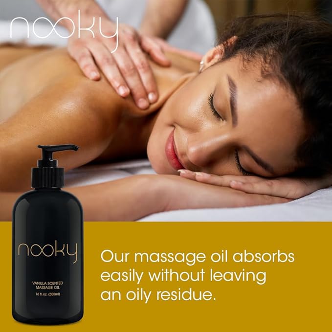 Nooky Vanilla Massage Oil with Fractionated Coconut Oil.16 Ounce