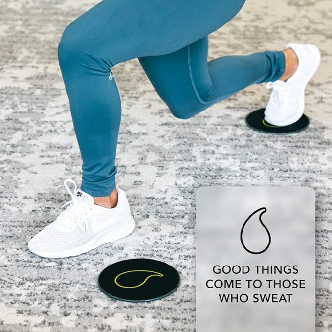 Sweet Sweat Core AB Sliders (Pack of 2) | Dual Sided Fitness Sliders for Hardwood Or Carpeted Surfaces | Ideal for Ab & Core Workouts