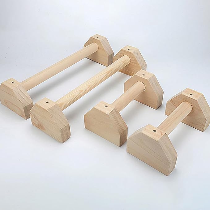 GLEAVI Push-Up Holders Pair Pine Wood 30Cm Indoor Push-Up Stands Home Fitness Equipment Arm Strength Training Tool for Bodybuilding and Home Workouts