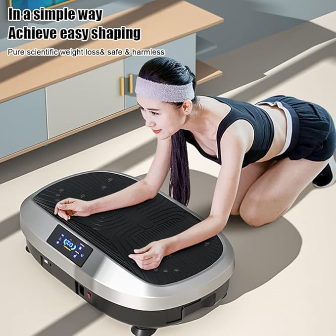 3D Vibration Power Plate, Tri-planar Motion Vibration Platform with Dual Motor Fitness Machine