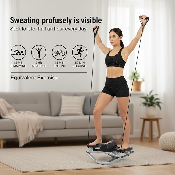 Rock Stepper Side to Side, Rocking Stepper Machine for Exercise at Home, Low-Impact Workout Machine for Legs & Glutes, Lateral Rock Stepper for Home Apartment Dorm Office