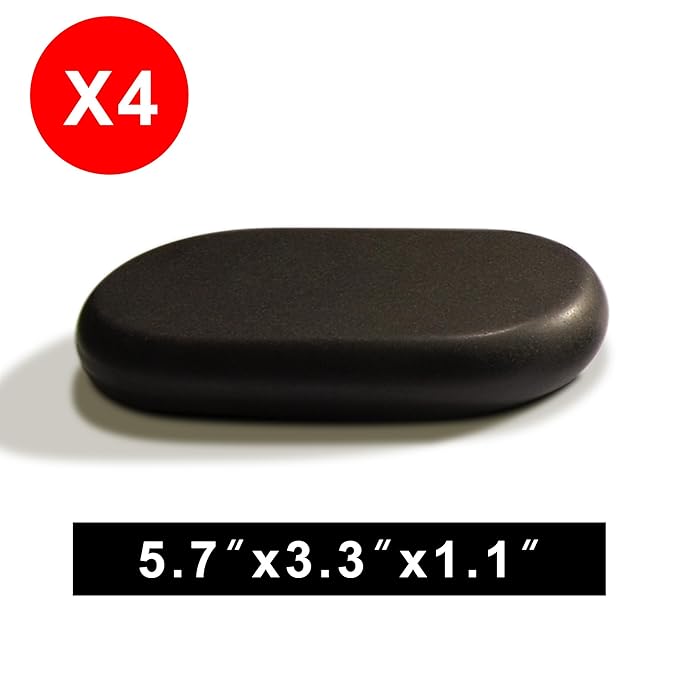 Master Massage 4-Piece XXL Super Extra Large Oval Basalt Hot Stone Set – 6” x 3.4” x 1.1” for Spa, Salon, and Professional Massage Therapy