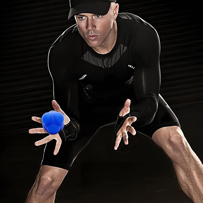 Hexagonal Reaction Ball High-Density Rubber Foam Bounce for Agility Reflex and Coordination Training