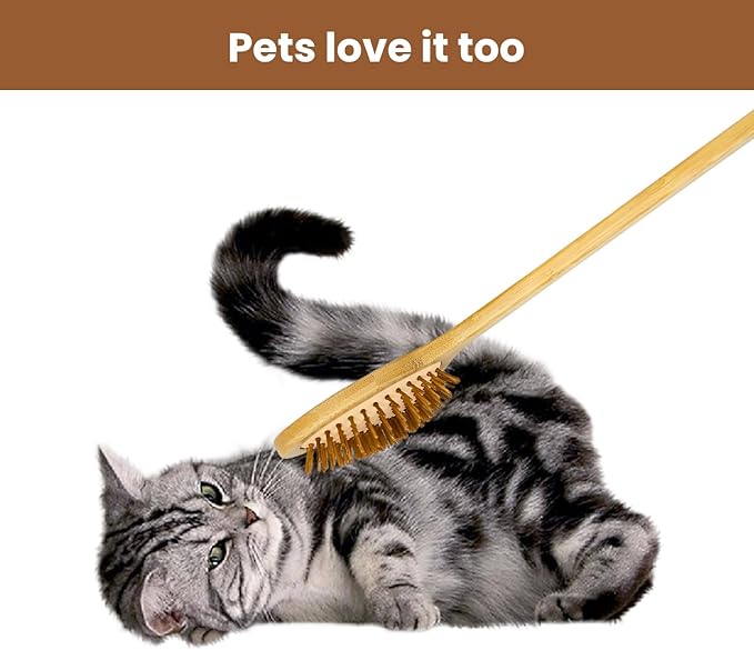 15.75" Obcordate Bamboo Back Scratcher with Airbag Cushion – Elastic & Gentle on Skin, Relieves Itching & Massages Back, Shoulders, Legs, Suitable for Women,Men & Adults (B-Pure Wood Color)