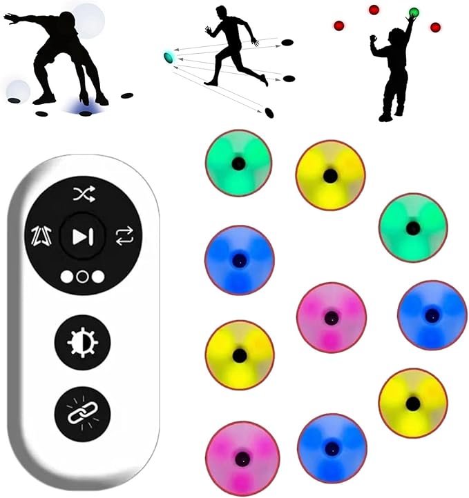 Speed Reaction Training System, Reaction Training Lights Motion Sensor Agile Training Response Equipment for Improving Hand-Eye Coordination and Speed(10)