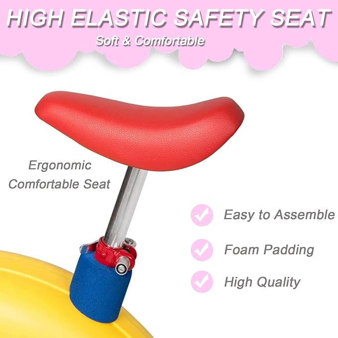 Kids Fitness Exercise Bike Equipment, Childrens Exercise Bike with Adjustable Seat, Kids Stationary Bike Workout Equipment, Gift for Boys Girls