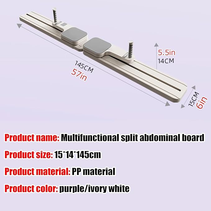 Floor Muscle Training Foldable Skiing Exerciser Leg Strength Split Exerciser Ski Machine Portable Body Slimming Trainer Kegel Trainer Workout Equipment(Ivory,Touch Screen Type)