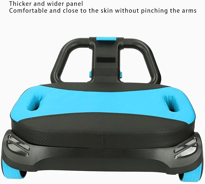 With 4 Wheels Automatic Rebound Abdominal Wheel For Core Workout, Foldable Elbow Support Full Body Workout,Abdominal Exercise Roller For Men And Women For Home Gym Black Blue
