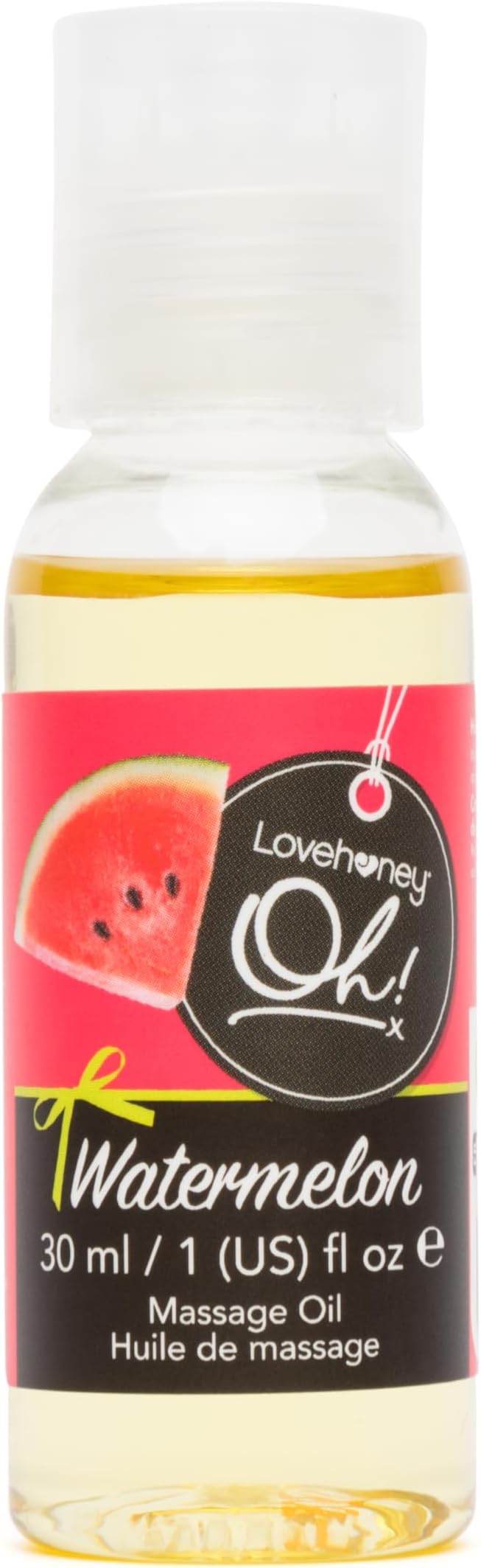 Lovehoney Watermelon Massage Oil - Infused with Essential Oils - Vegetarian Friendly - 1oz