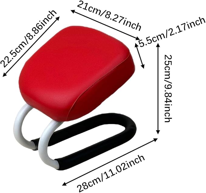 Kneeling Meditation Stool Prayer Stool with Anti Slip Cover Portable Meditation Bench Seat for Praying Adults Prayer, red