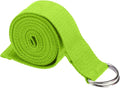 Cotton Exercise Yoga stretch Strap - Sturdy Flexibility Tensile Belt Adjustable Metal D-Ring Buckle, Hold Poses for Daily Stretching, Pilates, General Fitness, and Physical Therapy