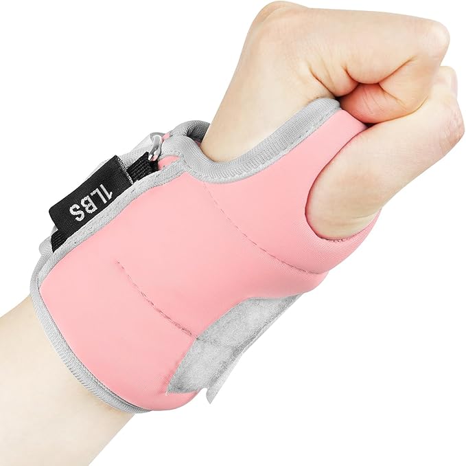 Wrist Weights with Thumb Loops Lock for Women Men 1 Pair 2 3 4 5 6 LBS Arm Weight Ankle Weights Weighted Gloves for Running Walking Jogging Physical Therapy Gym Workout Cardio Exercises