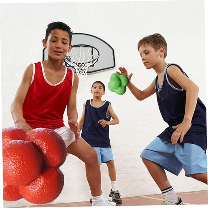 BESTOYARD 9 Pcs Hexagon Ball Interactive Toy Interactiv Training Agility Balls Reaction Softball Reaction Time Agility Reaction Reflex Training Fitness High Elasticity Football