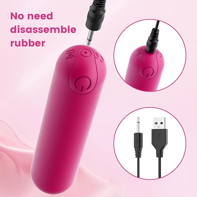Handheld Electric Back Massager - Mini Waterproof&Rechargeable Handheld Deep Tissue Neck Red