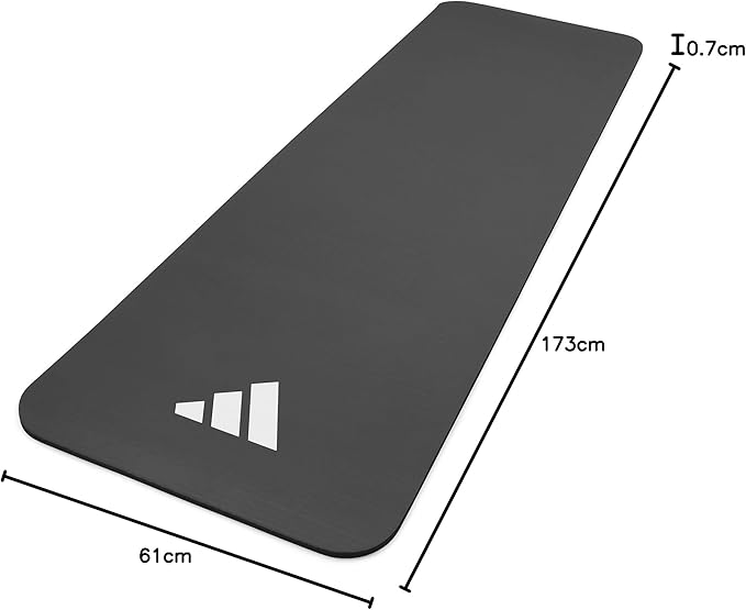 adidas Fitness Mat - Lightweight - Non Slip Yoga Mat, 7mm or 10mm