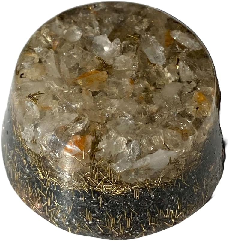 Citrine Orgone Generator Energy Accumulator 528Hz/7.83Hz/Advance Harmonics Many Beautiful Ingredients and Colors! (Citrine)