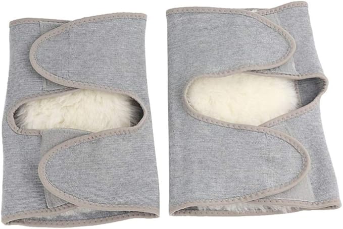 ARTIBETTER 2Pcs Thicken Wool Knee Warmers Thermal Knee Pads Support Sleeves for Sports Cycling Running Pain Relief Xl