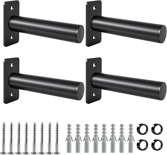 CAELUM Weight Plate Holder, Wall Mounted Weight Rack for 2-Inch Olympic Plates, Heavy Duty Alloy Steel Plate Holder, Max Weight Capacity 330lb, Space-Saving Storage Stand for Home Gym Organization