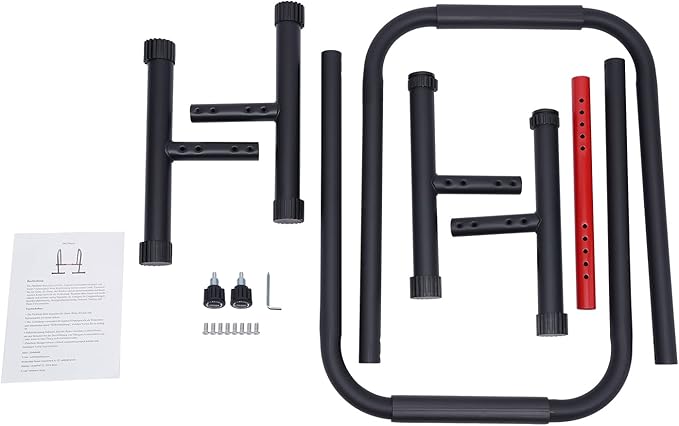 Dip Bar, Dip Station Functional Heavy Duty Dip Stands Fitness Workout Dip bar Station Stabilizer Push Up Stand Adjustable Height, 440LBS Loading Capacity