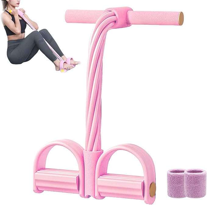 2025 Latest 8-Tube Pedal Resistance Device, Elementalt Pedal Puller, Detachable and Adjustable Pedal Resistance Device, for Full-Body Workout at Home Gym
