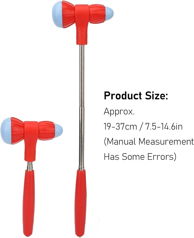 Srliya Retractable Massage Hammer Bendable Ergonomic Design Low Noise Double End Massager Tool Hammer for Shoulders Back Arms