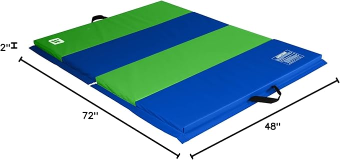 We Sell Mats - 4 ft x 6 ft x 2 - Personal Fitness & Exercise Mat for Home Workout - Lightweight and Folds for Carrying – All Purpose Gym Mat – Thick Mat for Yoga, Pilates, Stretches, Floor Exercises