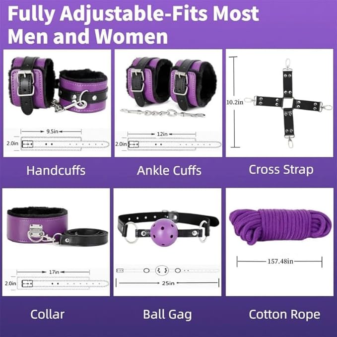 12 Piece Leather Casual Pilates Training Set (Purple Black), Indoor Hip and Wrist Exercise Fun Dice Accessories, Couple Gift