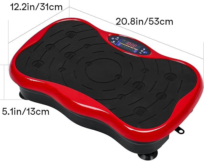 Vibration Plate Exercise Machine, Weight Loss Power Waver Vibration Plate Platform for Lymphatic Drainage Whole Body Vibration Plate Machine Home Gym Equipment