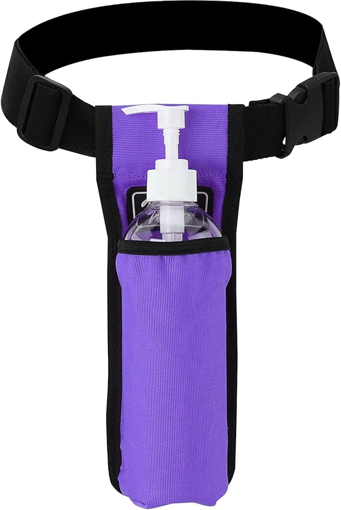Massage Bottle Bag Massage Oil Bag Massage Therapist Holster Massage Lotion Holster Massage Oil Holster (YR1kd-Purple