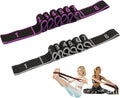 Stretching Resistance Band with Marked Sections, 8 Section Elastic Stretch Strap for Yoga, Pilates, Physical Therapy, Home & Gym Training