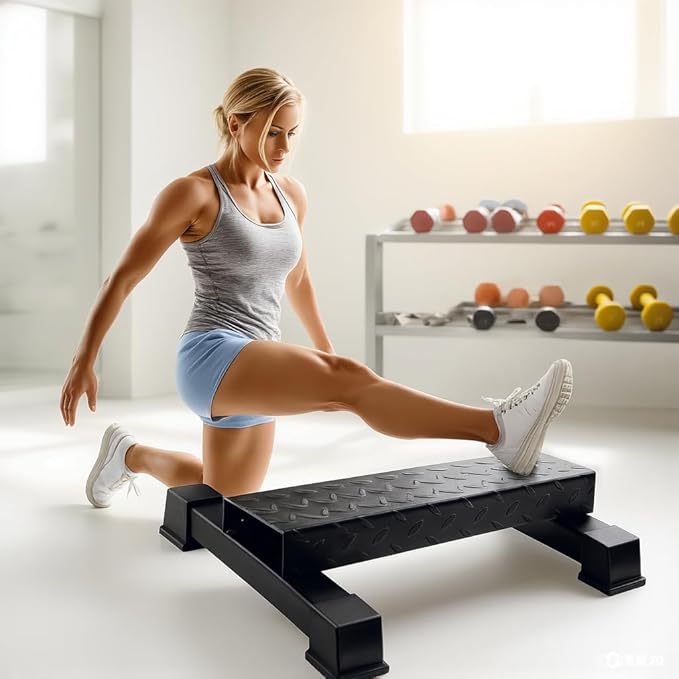Steel Calf Raise Block – Heavy Duty Calf Stretch Platform for Seated & Standing Calf Raises, Calf Extension, Dumbbell Calf Raise & Leg Strength Training Equipment for Home Gym