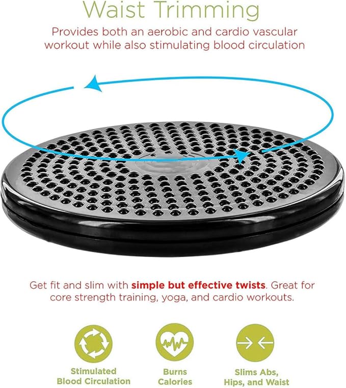 Twist Board for Exercise 9.6 Inch Large Non-slip Safety Wobble Board Waist Twisting Disc for Women Men Slimming and Strengthening Abdominal & Stomach Exercise Equipment At Home Waist Twisting Disc