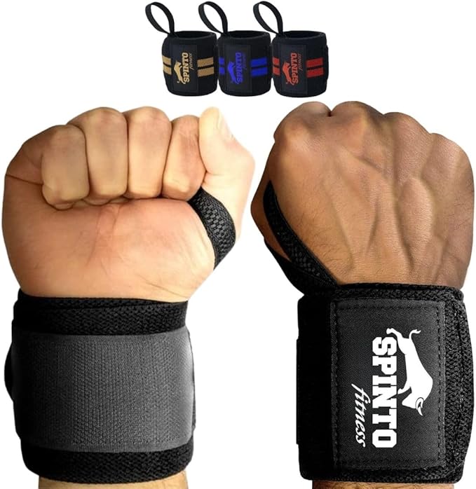 18" Wrist Wraps for Weightlifting USPA-Approved Wrist Support with Thumb Loop Heavy Duty Wrist Braces for Powerlifting, Gym, Cross Training & Strength Training for Men & Women