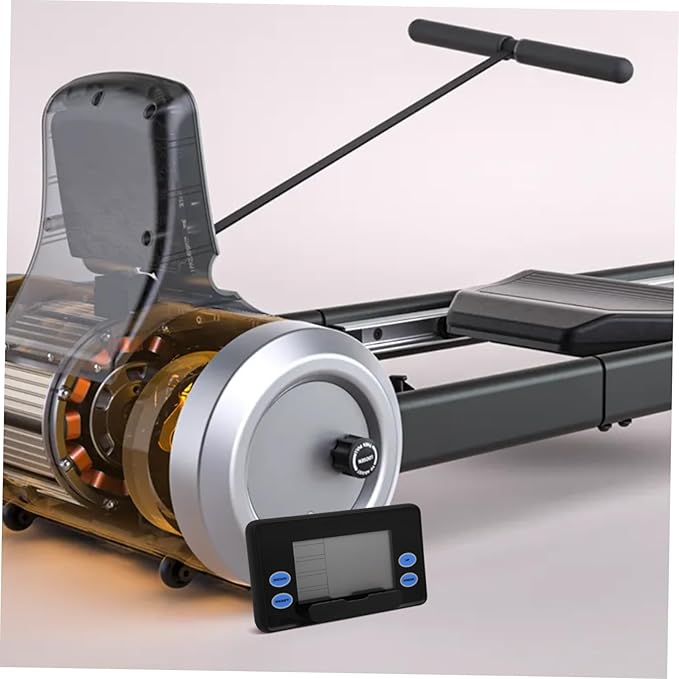 Toyvian Fitness Rowing Machine Monitor with LCD Screen Digital Speedometer and Counter for Home Fitness Rowing Equipment Battery Operated High Visibility Display