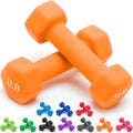 Portzon Weights Dumbbells 10 Colors Options Compatible with Set of 2 Neoprene Dumbbells Set,1-15 LB, Anti-Slip, Anti-roll, Hex Shape