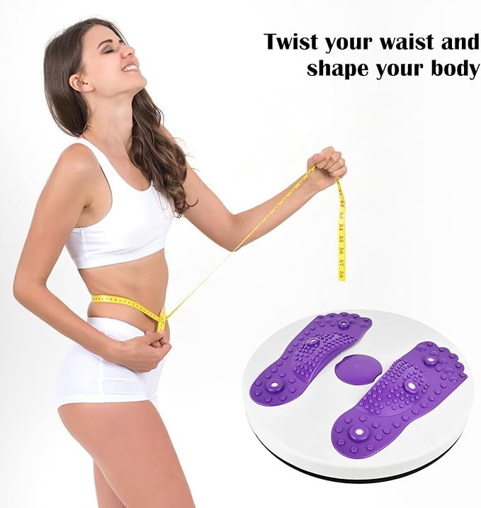 H H&J HUAJIAN Waist Whisper Disc Twister Board Body Twister Waist Twister Body Shaping Rotating Board for Women's Twisting Sports Equipment Aerobic Exercise Foot Massage