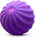 2.4" Mini Electric Vibrating Massage Ball, 10-Speed Fitness Yoga Massage Roller for Palm, Hand, Foot, Leg, Neck, Back, Multi-Directional Massage Ball (Violet)