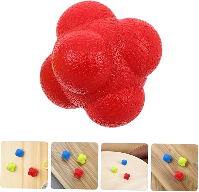 Yardwe 6pcs Hand Eye Coordination Training Balls Hexagon Reflex Balls for Boys and Girls Adults Reaction Speed Training Coordination Enhancer