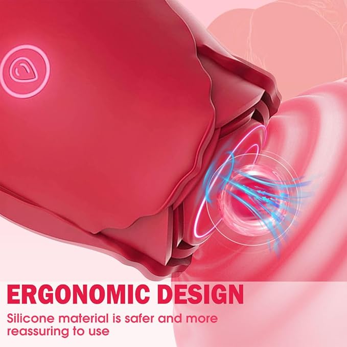 Rose Viboators for Woman, The Rose Adult Tool for Women with 10 Sucking Modes,Adult Toys Automatic Electric Machine Female HF-07