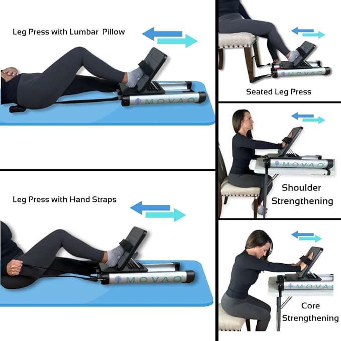 Mini in-Bed Leg Press Machine for Rehab | Low-Impact Leg Strength Trainer for Neurological & Orthopedic Recovery | Portable 9 lb PT Equipment with 6 Resistance Levels up to 66 lb | Ideal for Bed Rest