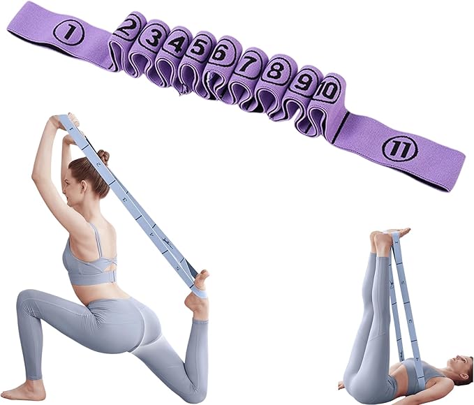 Fitness Resistance Band for Stretching and Yoga, Numbered Resistance Band for Glute Training, Number Resistance Band for Exercise and Flexibility