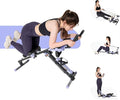 TOUSAINS 3 in 1 Ab Machine, Foldable Rowing Machine & Cable System, Core Trainer for Abdominal Workout, 4-Level Height & 2 Resistance Levels, All-in-One Home Gym Equipment for Weight Loss & Sculpting