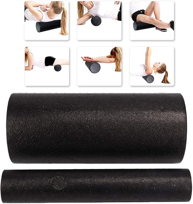 Foam Roller 2 in 1 High Density Muscle Roller for Sports Massage Stretching Physical Therapy Deep Tissue Myofascial Release Pain Relief Trigger Point Massage Tool