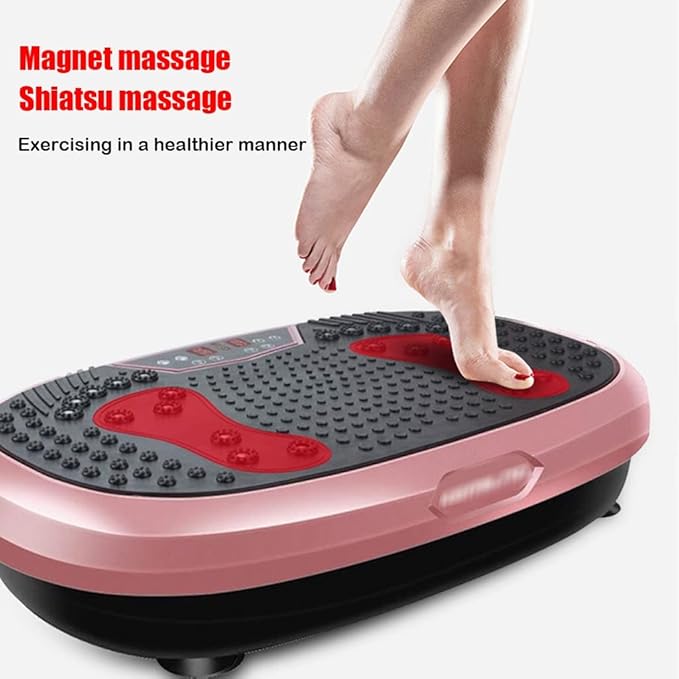 Vibration Plate Exercise Machine，Fitness Vibration Platform Machine for Weight Loss & Foots Massage with Loop Bands + Remote, 99 Levels
