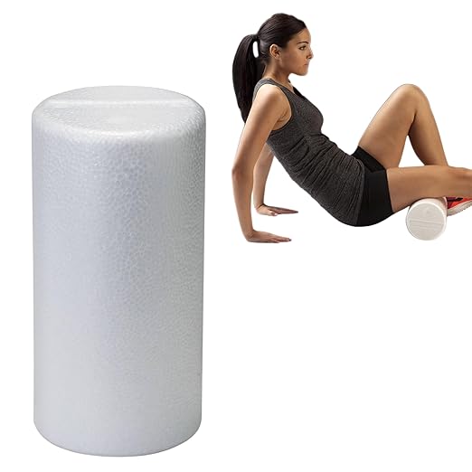 THERABAND Pro Foam Roller, 6" x 12" Round; White Back Roller, Compact 6 Inch Diameter for Deep Tissue Massage, Physical Therapy, Myofascial Release, Core Stabilization