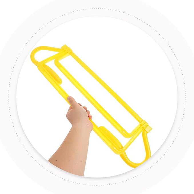 Happyyami Adjustable Height Soccer Training Hurdles with Foldable Design, Portable Agility Speed Hurdles for Football Workout and Footwork Drills, Yellow Football Jumping Equipment