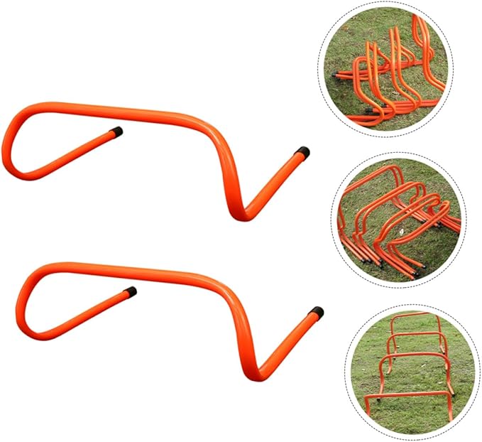 Didiseaon 2pcs Plastic Agility Hurdles 15cm Wear-Resistant Speed Hurdles Training Equipment for Football Running Track Sports
