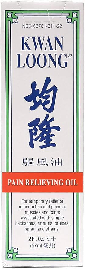 Kwan Loong Medicated Massage Oil for Pain Relieving 2 oz. – Menthol Oil – Recommended for Arthritis, Shoulders, Knee, Joint Discomfort, Back & Neck Pain Relief, Sore Muscle