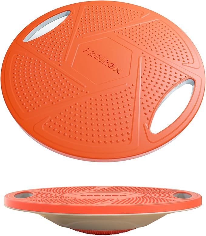 PROIRON Wobble Balance Board,16.34”Stability Board,Non-Slip Exercise Balance Stability Trainer Portable Balance Board with Handle for Standing Desk, Core Training,Physical Therapy Adults Kids