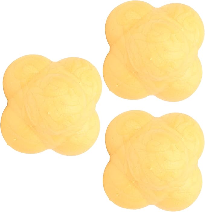 Alomejor 3Pcs Bounce Reaction Balls Training Balls Hex Reaction for Coordination Sports Training with Durable TPR Material